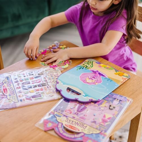 Melissa & Doug Puffy Sticker Activity Books Set: Dress-Up, Princess, Mermaid 9