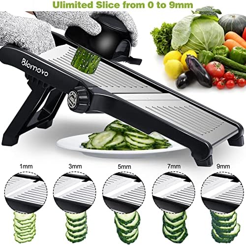 Mandoline Slicer, Vegetable Mandolin Slicer for Kitchen, Adjustable Thickness 3