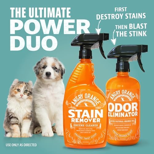 Angry Orange Stain Remover – 32oz Enzyme Pet Cleaner – Dog & Cat Urine Destroyer 6
