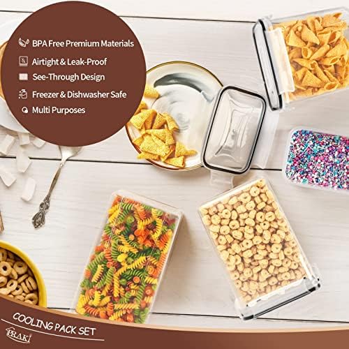 Airtight Food Storage Containers Set with Lids, 24 PCS Clear Kitchen Pantry 4