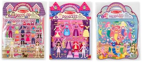 Melissa & Doug Puffy Sticker Activity Books Set: Dress-Up, Princess, Mermaid 3
