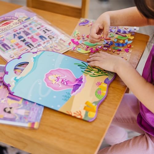 Melissa & Doug Puffy Sticker Activity Books Set: Dress-Up, Princess, Mermaid 2