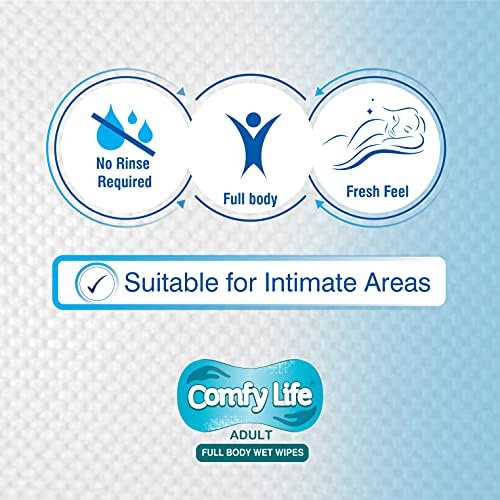Comfy Life Premium Full Body Cleansing Wet Wipes for Adults – Large Luxury 6