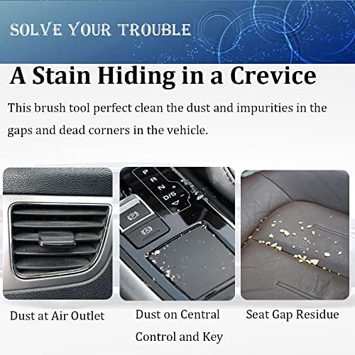 Smeyta Double Head Brush for Car Clean 1Pack,Car Brushes for Detailing 4