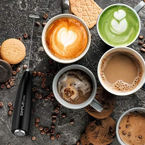 SIMPLETASTE Milk Frother Handheld Battery Operated Electric Foam Maker 4