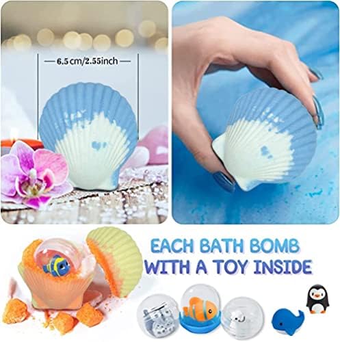Bath Bombs for Kids with Surprise Marine Animals Inside, 20 Shell Kids Bath Bomb 2