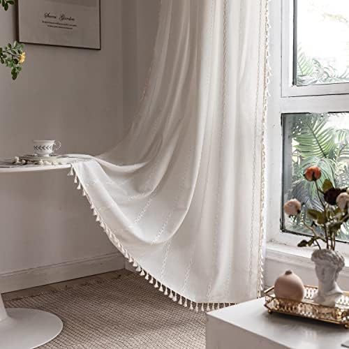 BCLBUSTE Boho Curtains Semi-Blackout Window Curtains 84 Inch 2 Pannels 2