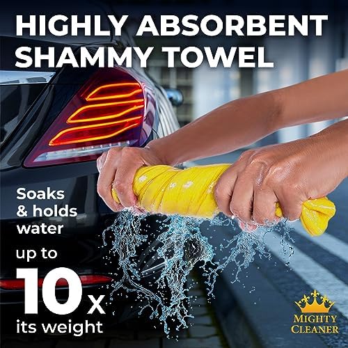 Premium Shammy Cloth for Car Drying – (26”x17”) – Super Absorbent Reusable 2
