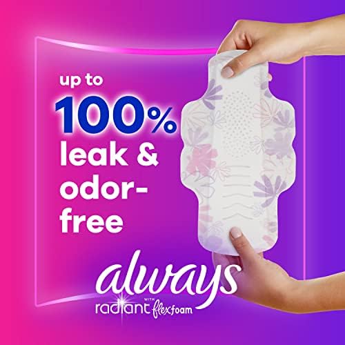 Always Radiant Feminine Pads for Women, Size 1 Regular 2