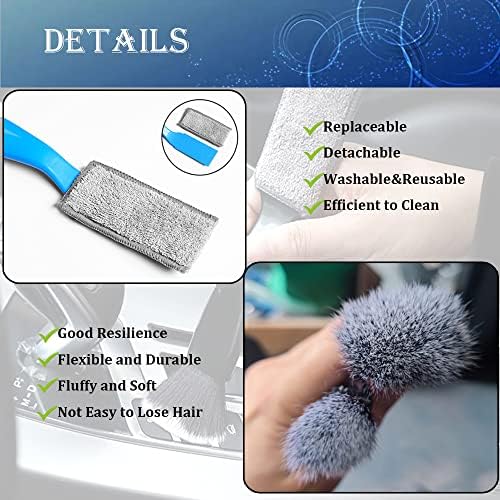 Smeyta Double Head Brush for Car Clean 1Pack,Car Brushes for Detailing 3