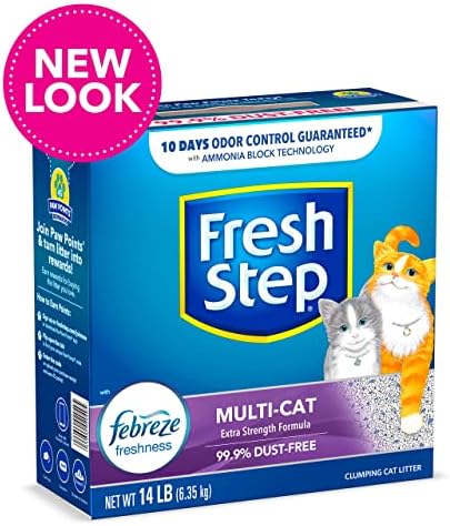Fresh Step Clumping Cat Litter, Multi-Cat Odor Control, 14 lbs 3