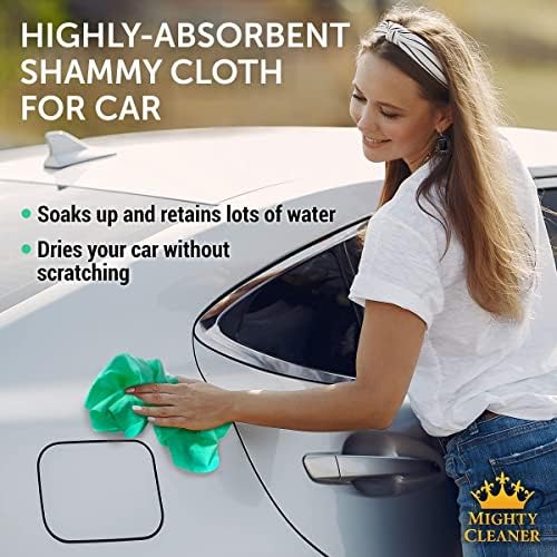 Premium 2pk + 1 Free Shammy Cloth for Car Drying – (26″x17″) – Super Absorbent 2