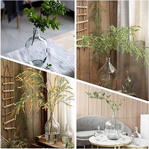HEWEGO Clear Large Glass Vase,Balloon Glass Jug Vase for Farmhouse 8
