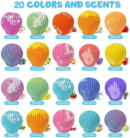 Bath Bombs for Kids with Surprise Marine Animals Inside, 20 Shell Kids Bath Bomb 3