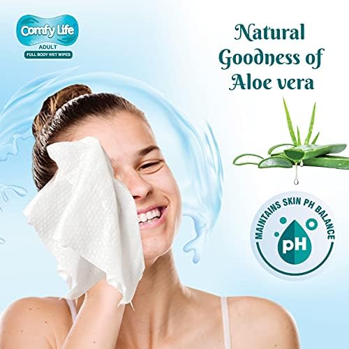 Comfy Life Premium Full Body Cleansing Wet Wipes for Adults – Large Luxury 2