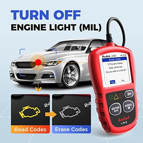 Autel Professional OBD2 Scanner AL319 Code Reader, Enhanced Check 3