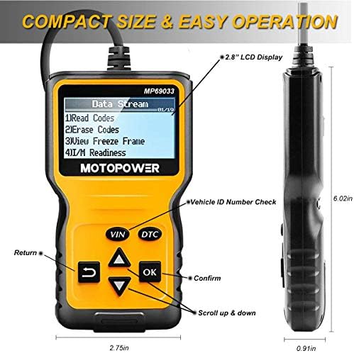 MOTOPOWER MP69033 Car OBD2 Scanner Code Reader 5