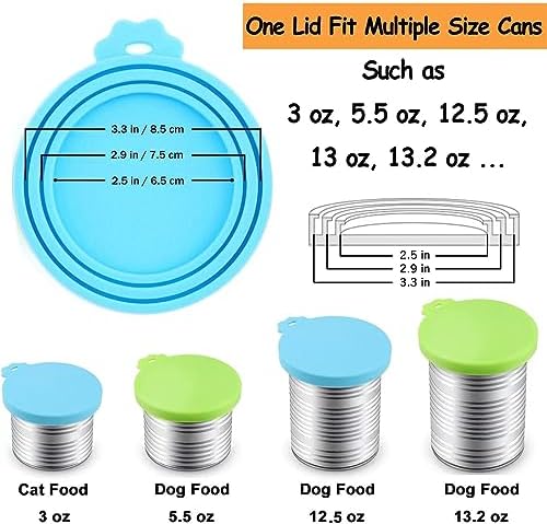 Comtim Pet Food Can Cover Silicone Can Lids for Dog and Cat Food 3