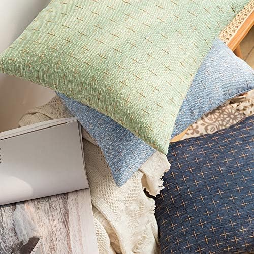 MIULEE Pack of 2 Decorative Burlap Linen Throw Pillow Covers Modern Farmhouse 4