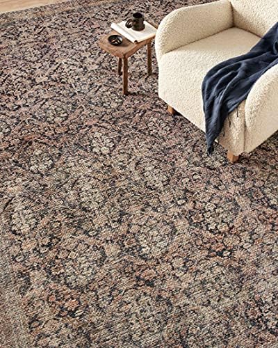 Amber Lewis x Loloi Billie Collection BIL-01 Ink / Salmon 7′-6″ x 9′-6″ Area Rug 6