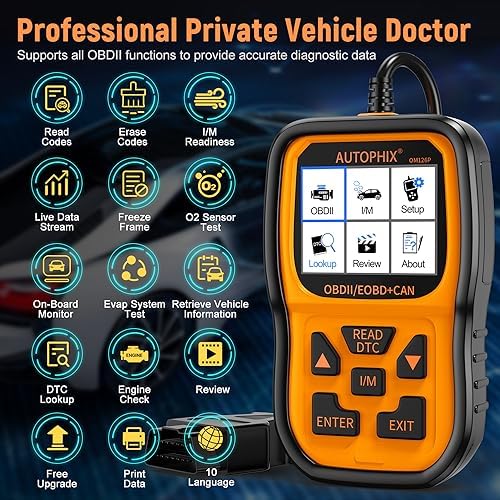AUTOPHIX OBD2 Scanner Enhanced OM126P Vehicle Code Reader Auto Diagnostic Scan 2