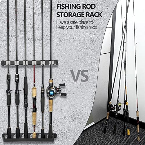THKFISH Fishing Rod Rack Fishing Rod Holders Wall Mount Vertical/Horizontal Fishing Pole 5