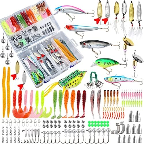 TCMBY 193/327PCS Fishing Lure Tackle Bait Kit Set for Freshwater Fishing Tackle Box