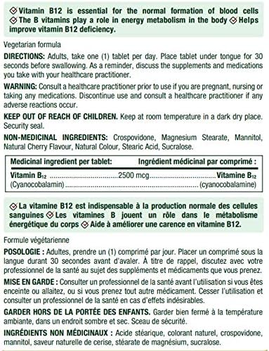Nature’s Bounty Vitamin B12 Supplement, Supports Energy Metabolism, 2500mcg 2