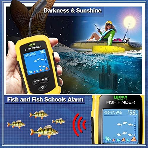 LUCKY Kayak Portable Fish Depth Finder Water Handheld Fish Finder Sonar Castable Kayak 4