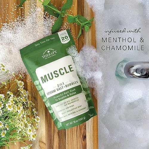 Village Naturals Therapy, Foaming Epsom Soak, Aches & Pains Muscle Relief 8