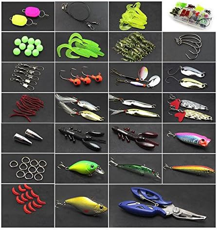 Docooler 73/101 /132/232 Pcs Fishing Lures Mixed Hard Baits Soft Baits Popper Crankbait 2