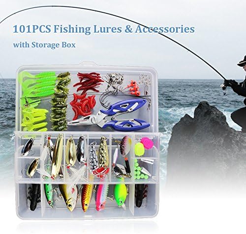 Docooler 73/101 /132/232 Pcs Fishing Lures Mixed Hard Baits Soft Baits Popper Crankbait 4