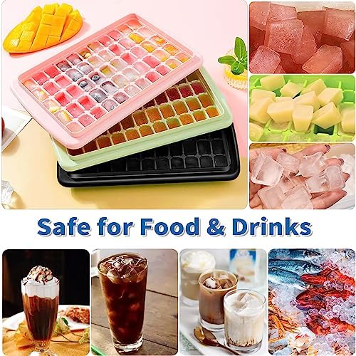ARTLEO Ice Cube Tray with Lid and Bin for Freezer, Easy Release 55 Nugget Ice 6