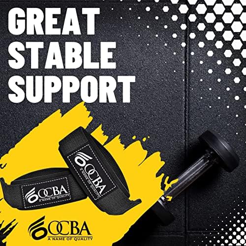 OCBA Wrist Straps Wraps for Weightlifting Heavy Duty Wrist Wraps Cotton Padded 4