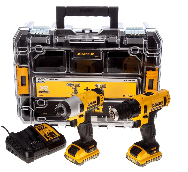 Dewalt DCK211D2T-XE 2 Piece 10.8V 2.0Ah XR Cordless Drill & Driver Combo Kit 4