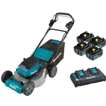 Makita DLM536PT4X 36V (18Vx2) 534mm (21") 5.0Ah Cordless Brushless Self-Propelled Lawn Mower Kit