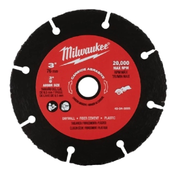 Milwaukee 49943005 76mm (3") Carbide Abrasive Cut Off Wheel