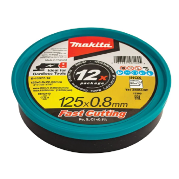 Makita E-10877-12 12 Pack 125mm x 0.8mm x 22mm Elite Inox Cutting Disc