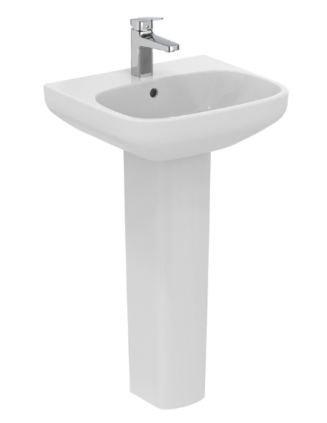 Ideal Standard i.life Basin and Pedestal 55cm 1 Tap Hole