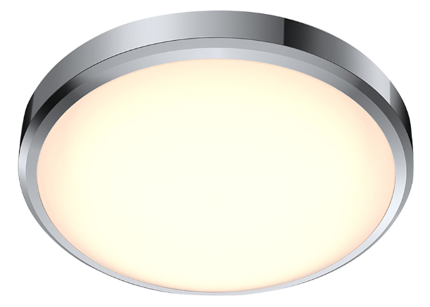 Philips Doris CL257 LED Round IP44 Ceiling Light Chrome 17W 1500lm Warm White