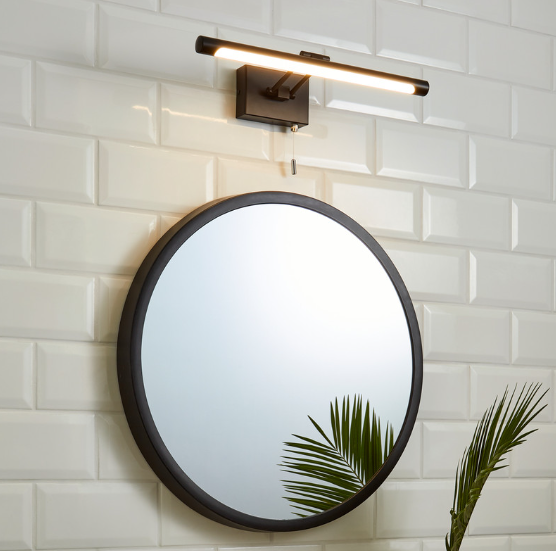 Chai 8W LED Picture & Mirror Light IP44 Matt Black 2
