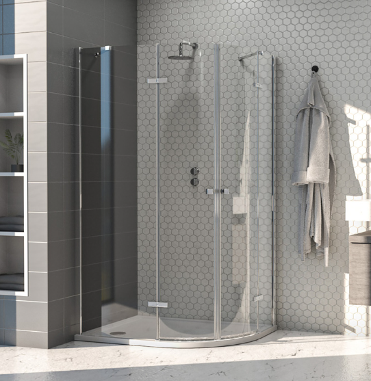 Frameless 8mm Offset Quadrant Shower Enclosure 1200x800mm