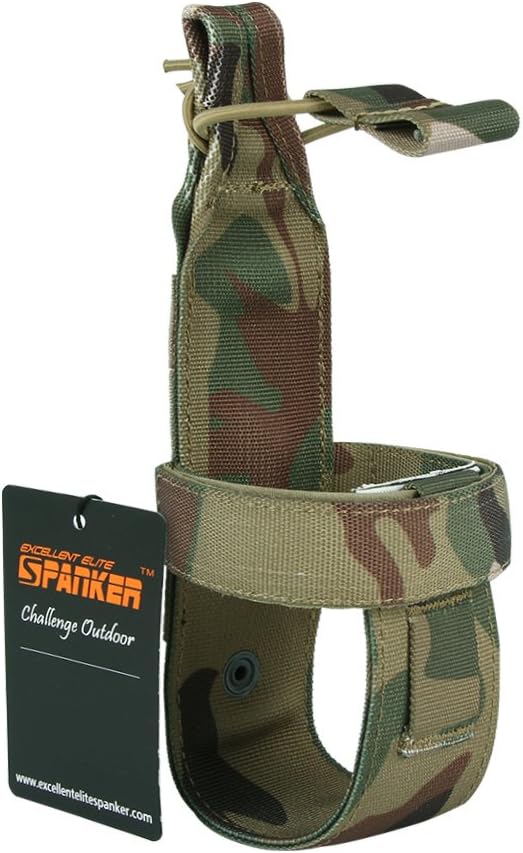 Excellent Elite Spanker Outdoor Tactics Portable Belt Bottle Holder Molle Bottle Carrier for Hunting Walking Running Cycling Hiking Can Adjust The Size(MCP)