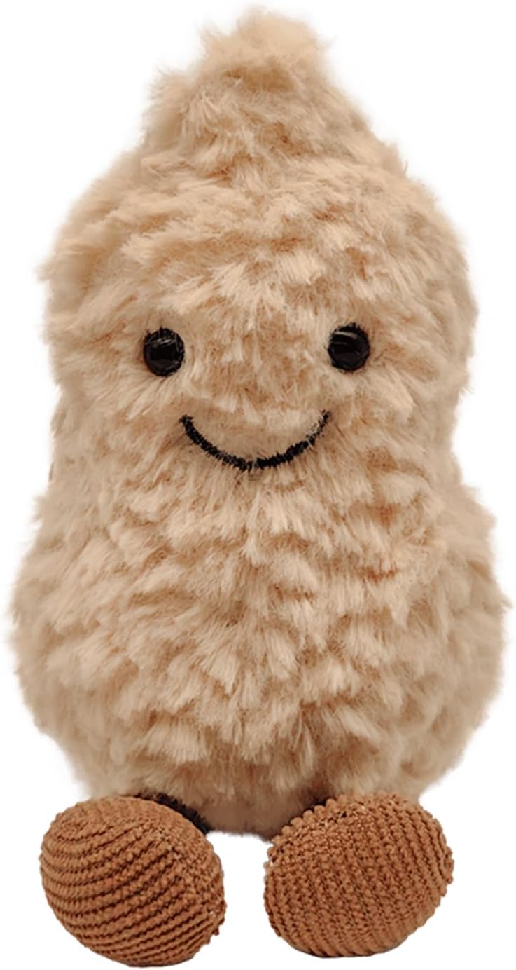 Peanut Stuffed Animal, Cute Food Plushies Peanut Gifts for Kid Girls Boys