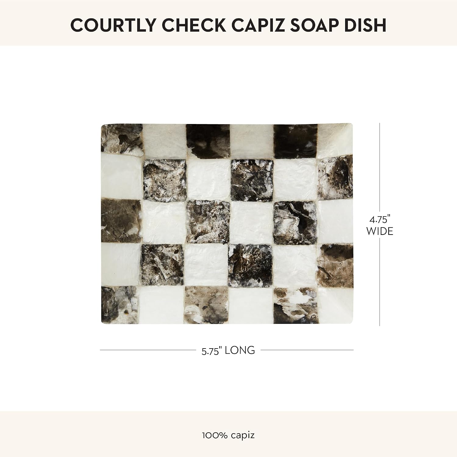 MACKENZIE-CHILDS Courtly Check Capiz Soap Dish 2