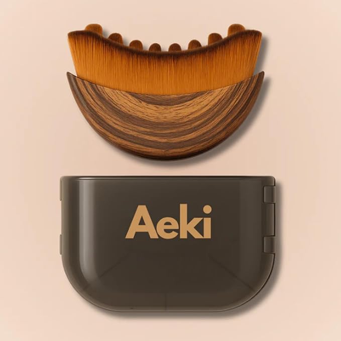 Aeki Lymphatic Contour Face Brush – Reduces Puffiness & Restores Definition, Aeki Lymphatic Face Brush, 100% Gentle & Soft on Skin | Naturally Sculpted Look,Aekii Facial Brush (1 Set)