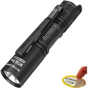 Nitecore MT1A Pro 800 Lumen EDC Flashlight Penlight, Compatible with one Alkaline Battery. USB-C Rechargeable, Including NitecoreS Sticker