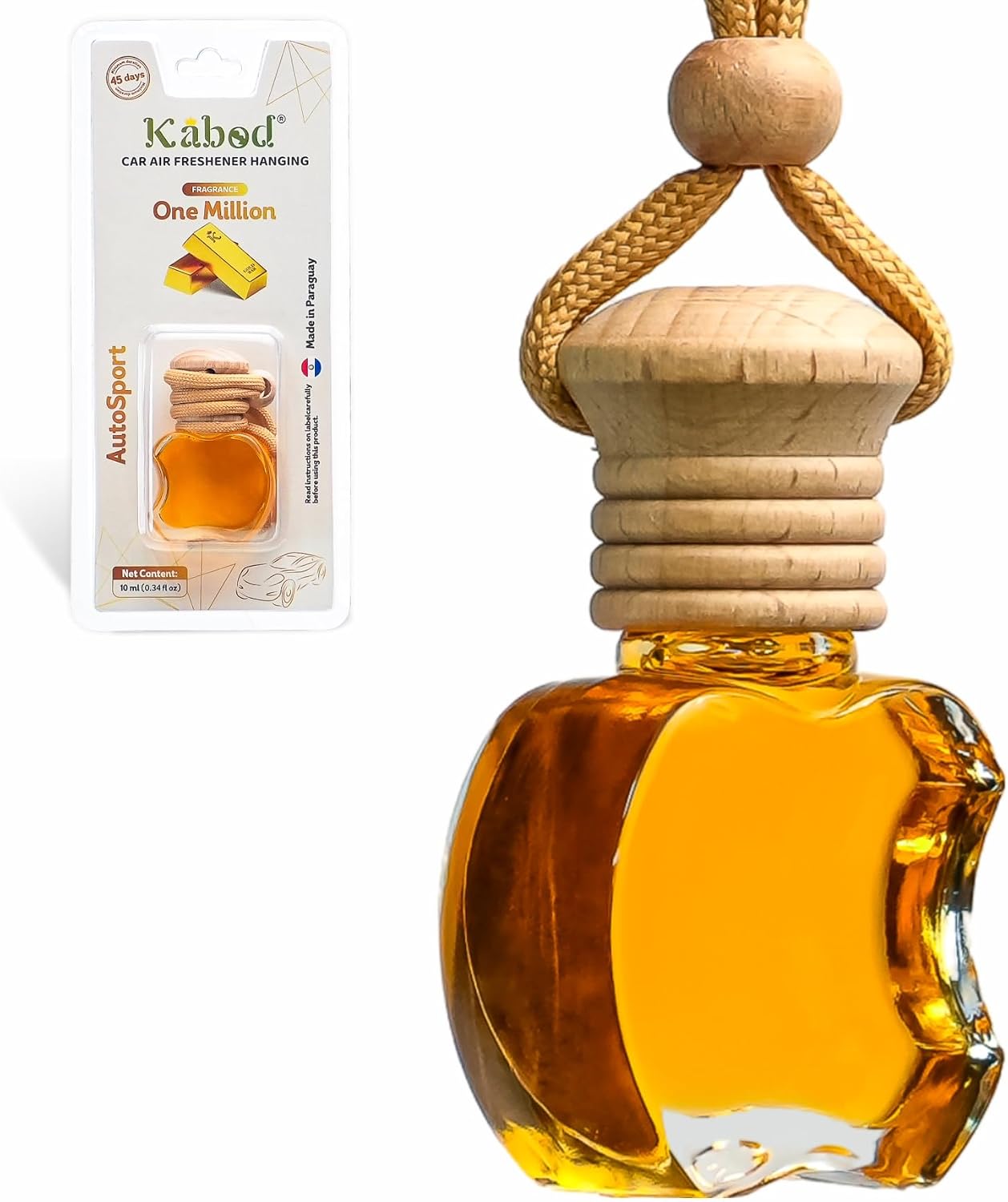 Kabod One Million Car Air Freshener | Hanging Essential Oil Diffuser | Natural Odor Eliminator | Long-Lasting Fragrance | 10 ml 3