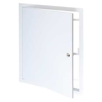 16" x 20" White Metal Lockable Access Panel - Wall Access Panel for Drywall w/Key - Wire Cover for Wall Covering Panels - Plumbing, Electricity, Heating Alarm, Bathroom Wall Hole Cover