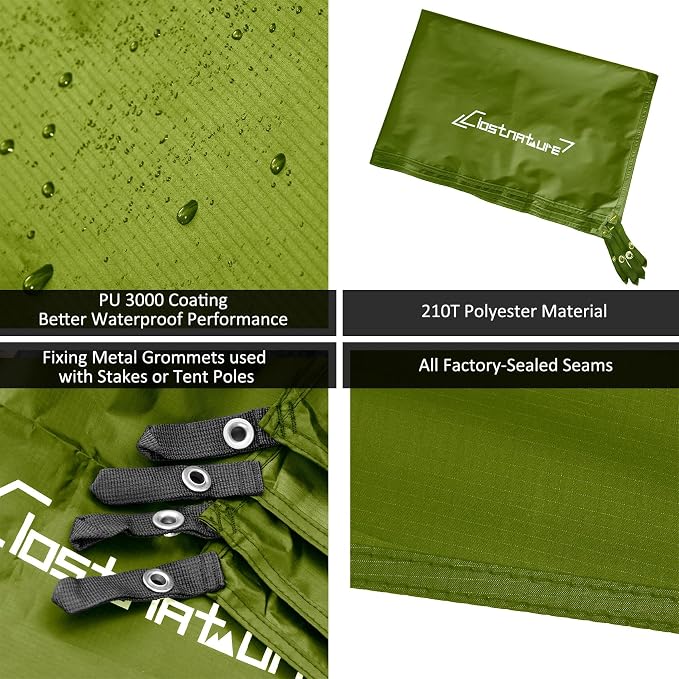 Clostnature Heavy Duty Tent Footprint Floor Saver, Camping Tarp 4